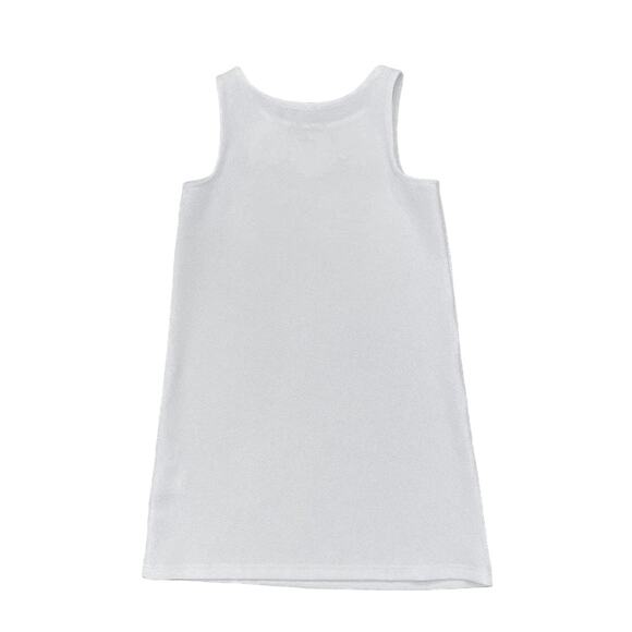 NWT Pappagallo Girls' Natural White Rosetta W/Floral Accent Shift Dress -M (7/8) - Picture 2 of 9